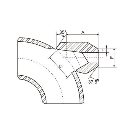 Elbow Outlet Drawing, Elbolet Drawing