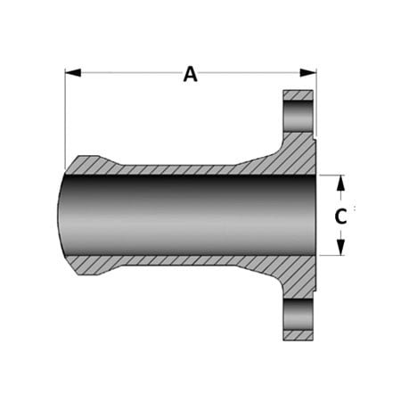 Flanged Nipple Outlet Olet Drawing