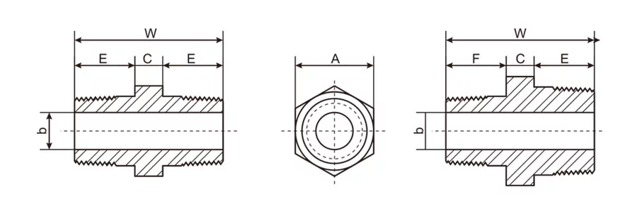 Pipe Nipple Drawing Dimensions