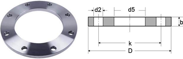 Aluminium Spacer Block 1 bore 1 Thickness, Flange Adaptors