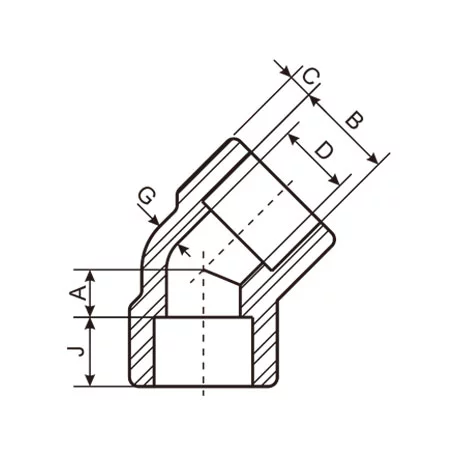 Socket Weld 45 Degree Elbow Drawing Socket Weld 45 Degree Elbow Drawing
