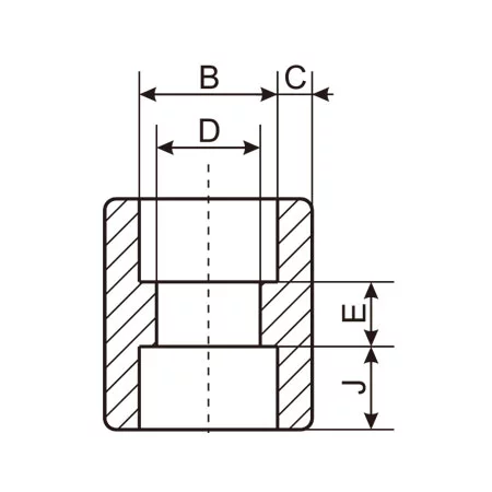 Socket Weld Coupling Drawing
