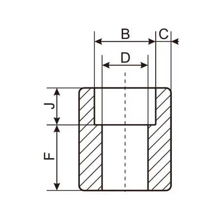 Socket Weld Half Coupling Drawing Socket Weld Half Coupling Drawing