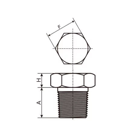 Threaded Hexagon Head Plug Drawing.jpg - What are threaded pipe fittings