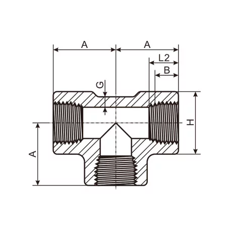 Threaded Tee Drawing.jpg - What are threaded pipe fittings