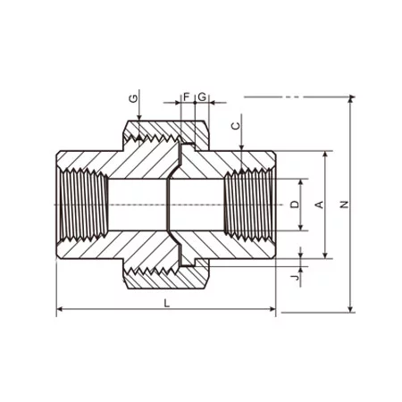 Threaded Union Drawing