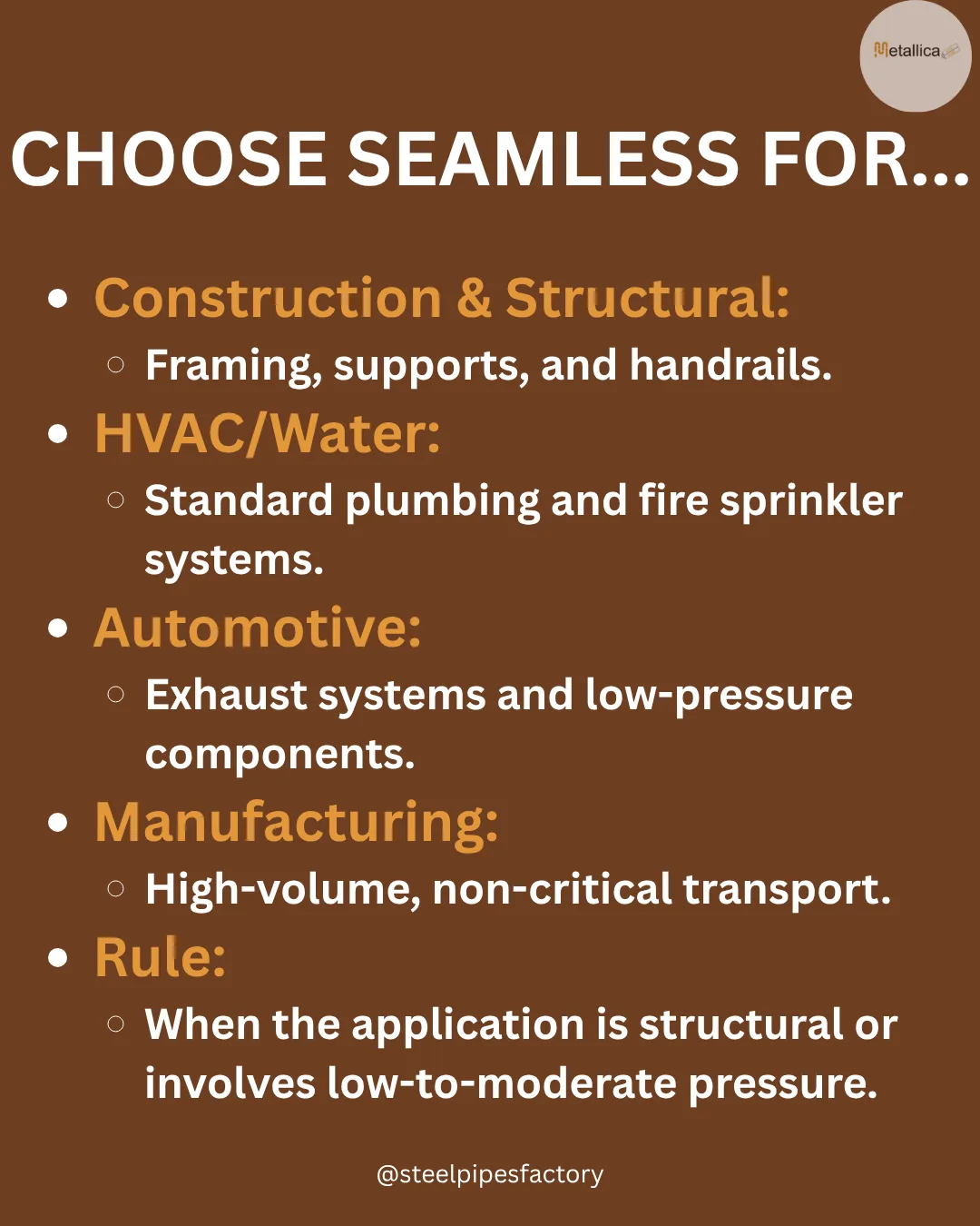 When To Choose Seamless Pipes When To Choose Seamless Pipes