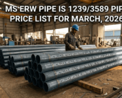 MS ERW Pipe IS 12393589 Pipe Price List March 2026